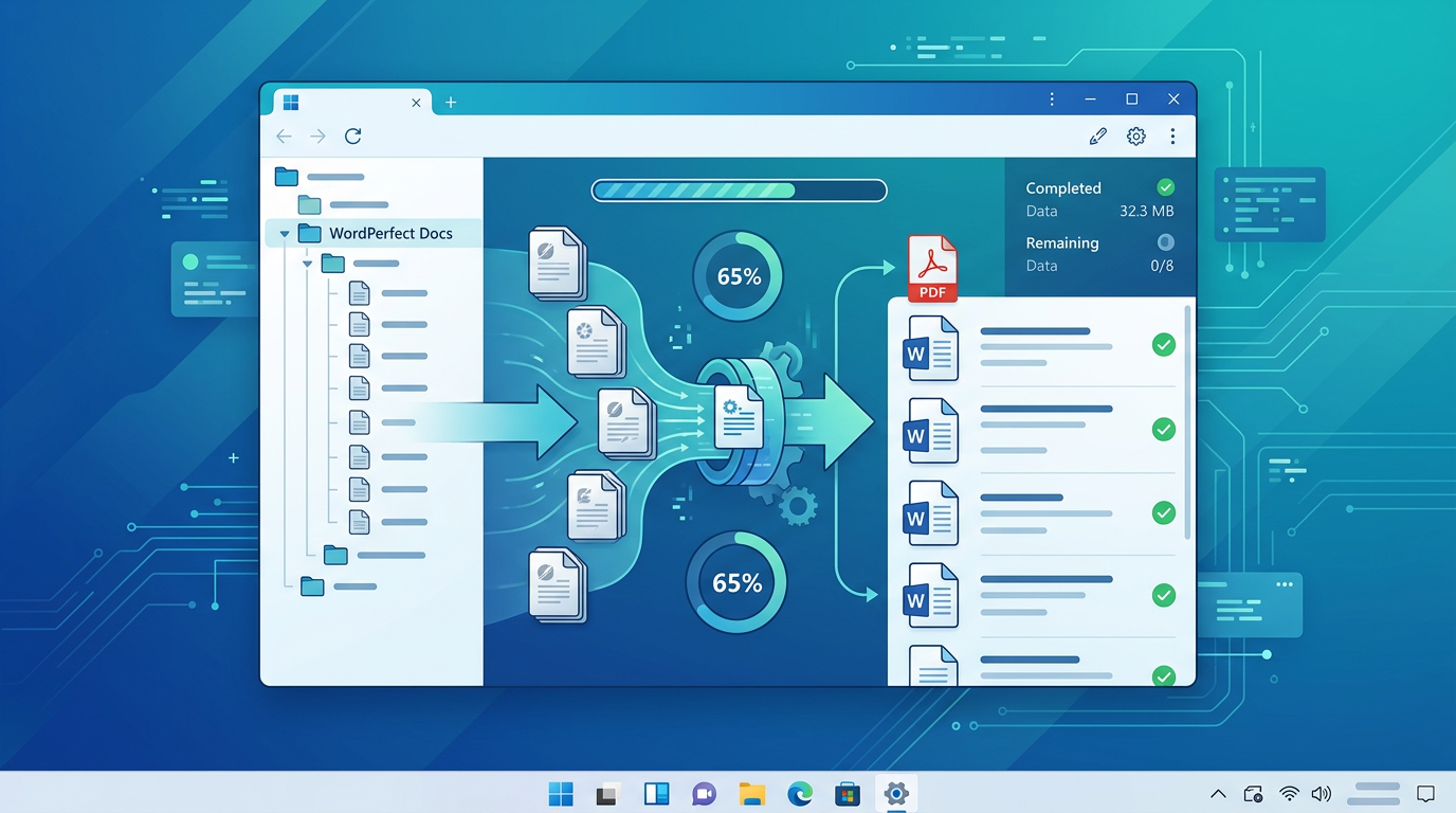 Batch convert WordPerfect files on Windows 11